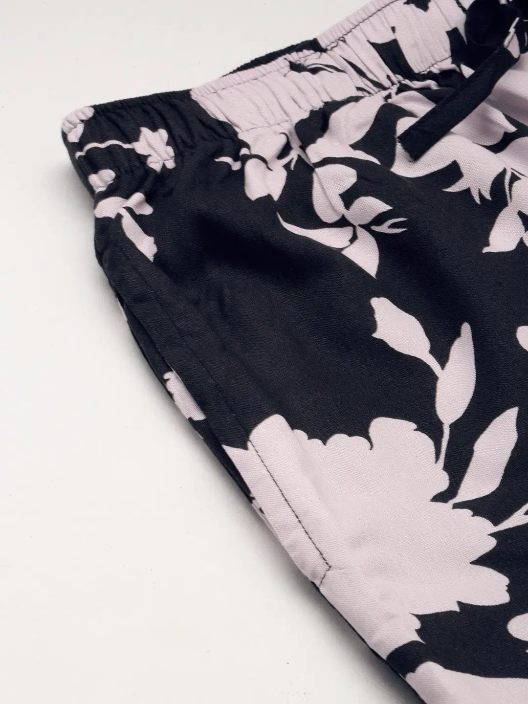 Men's Black Printed Casual Co-Ords Set