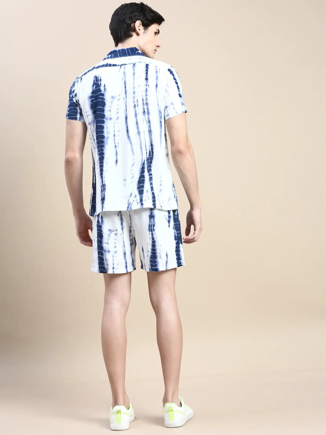 Men's White Tie Dye Casual Co-Ords Set