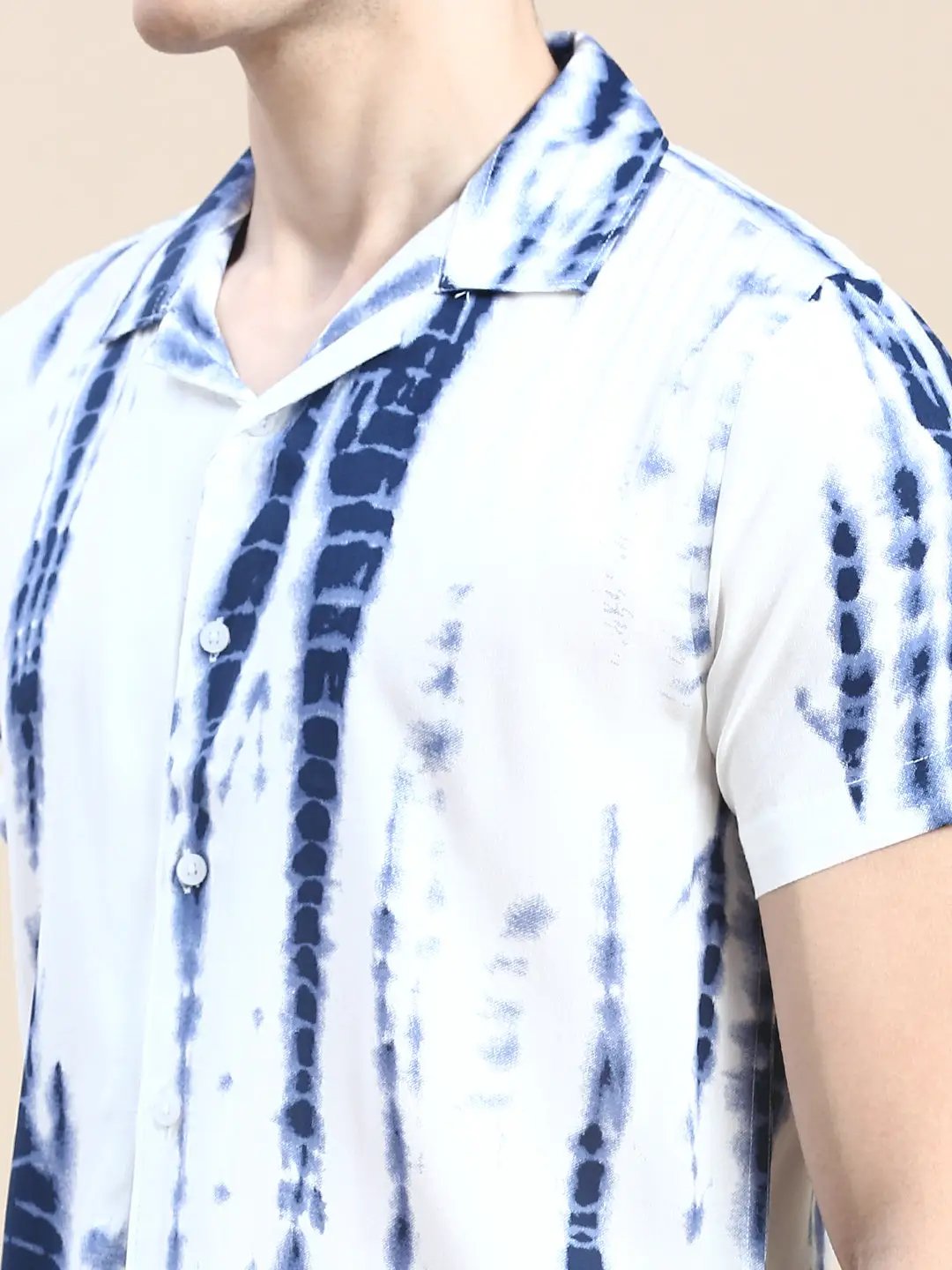 Men's White Tie Dye Casual Co-Ords Set