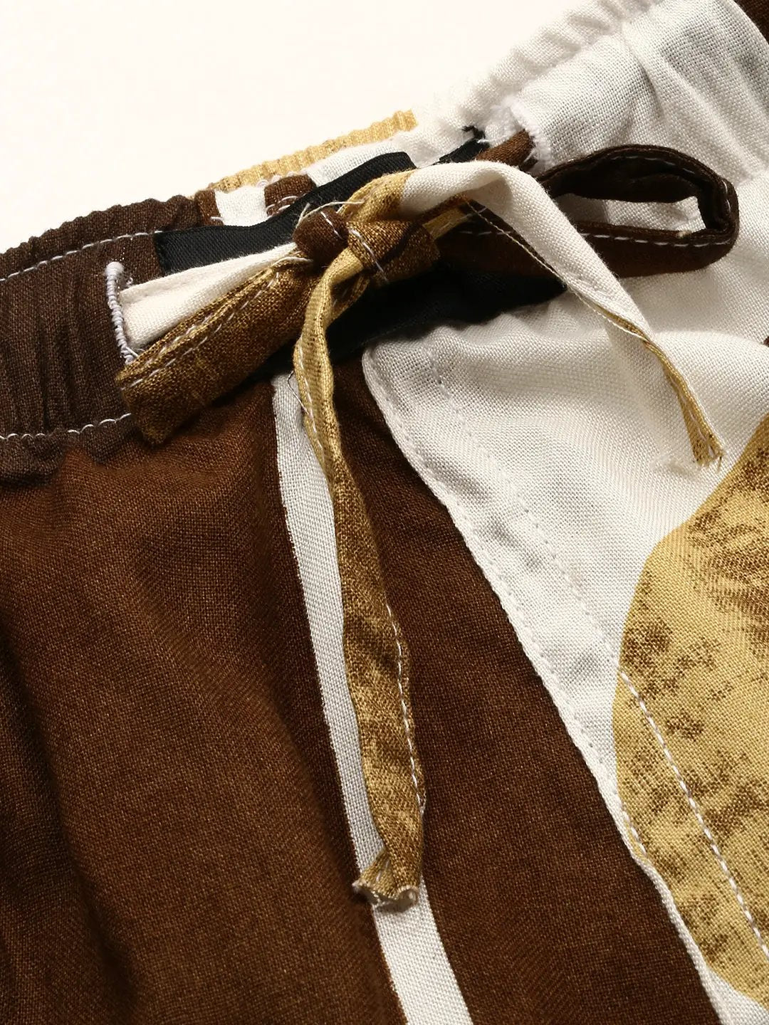 Men's White Printed Casual Co-Ords