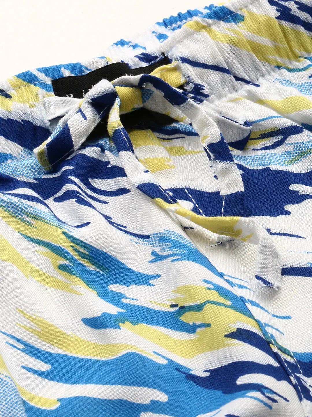 Men's White Printed Casual Co-Ords
