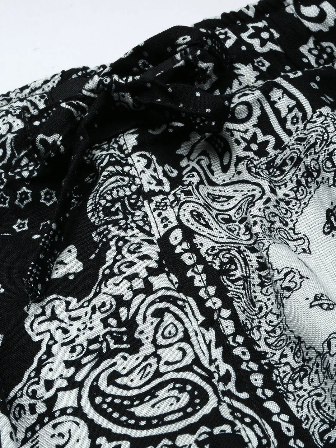 Men's Black Printed Casual Co-Ords