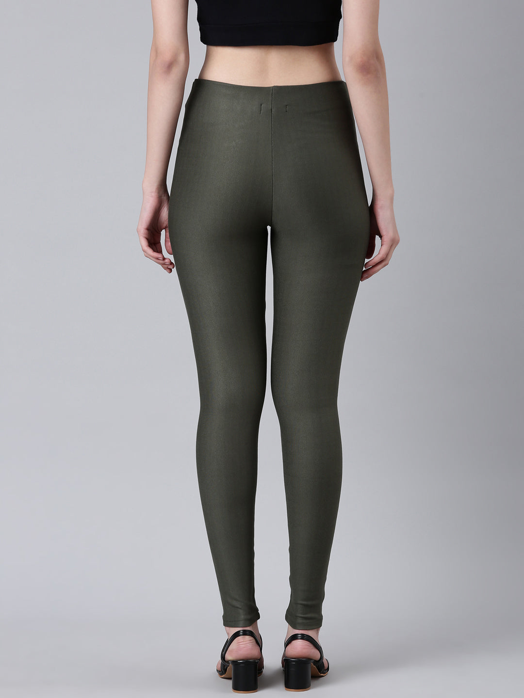 Women's Olive Skinny Fit Jeggings