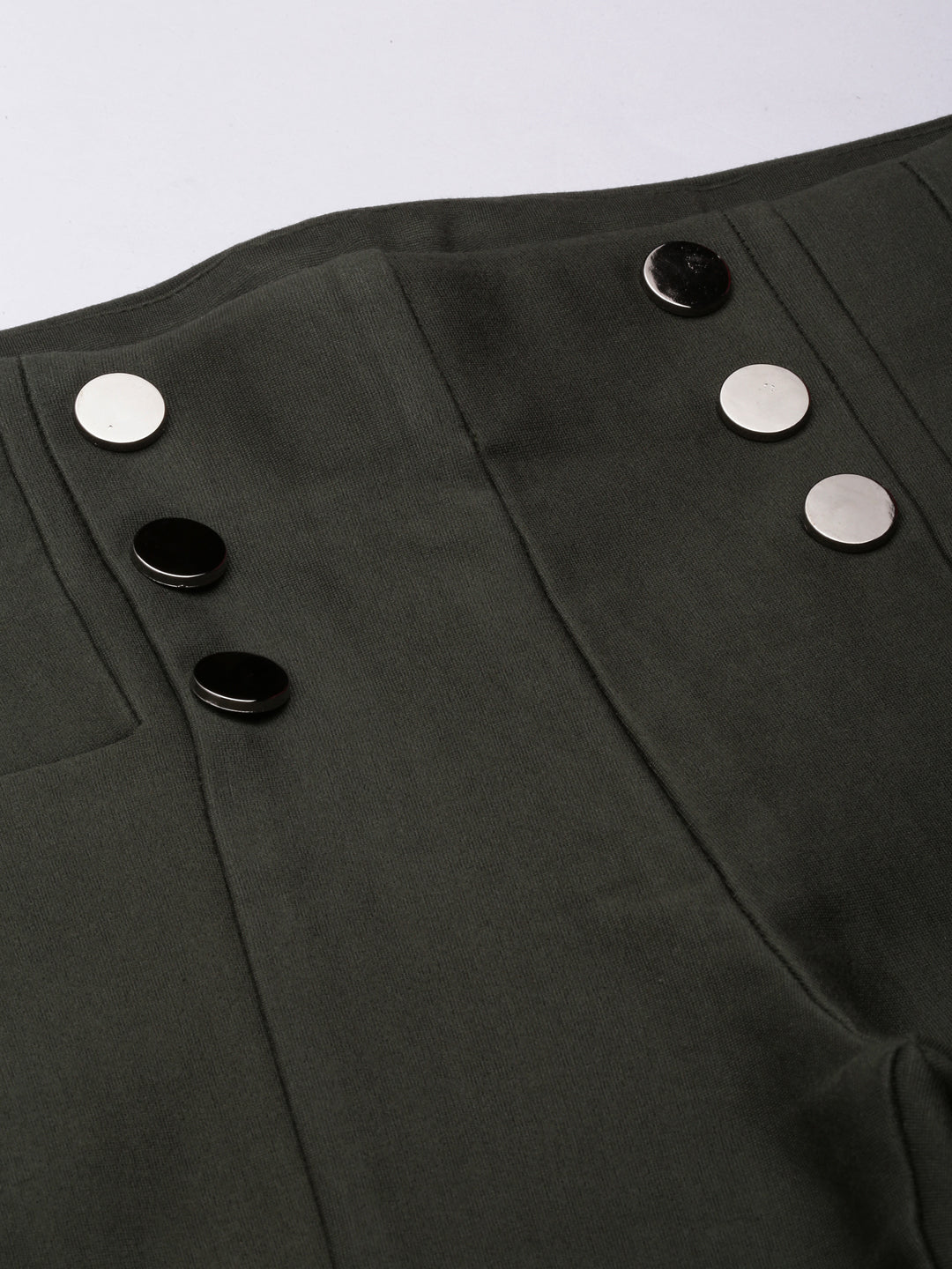 Women's Olive Skinny Fit Jeggings