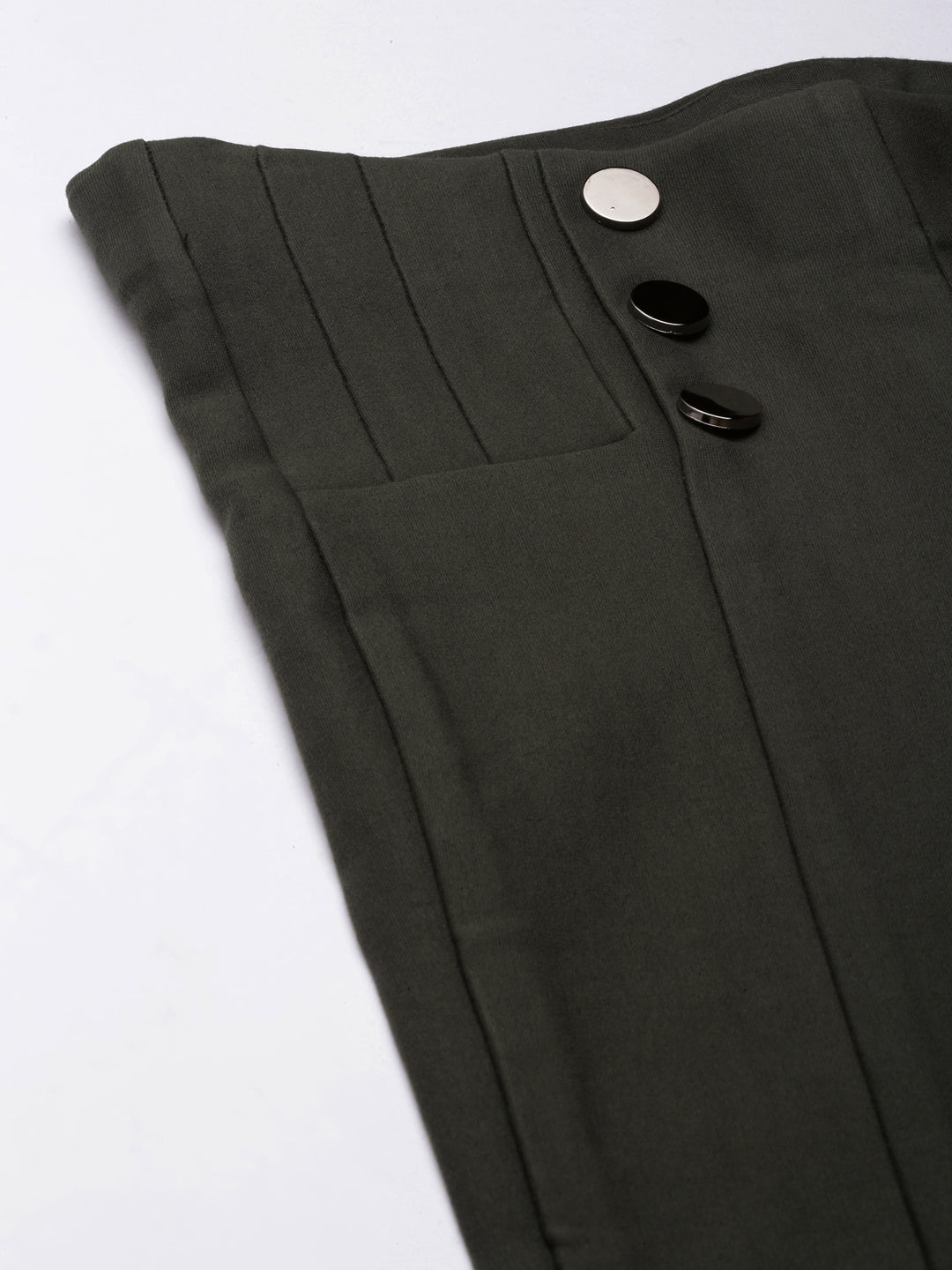 Women's Olive Skinny Fit Jeggings