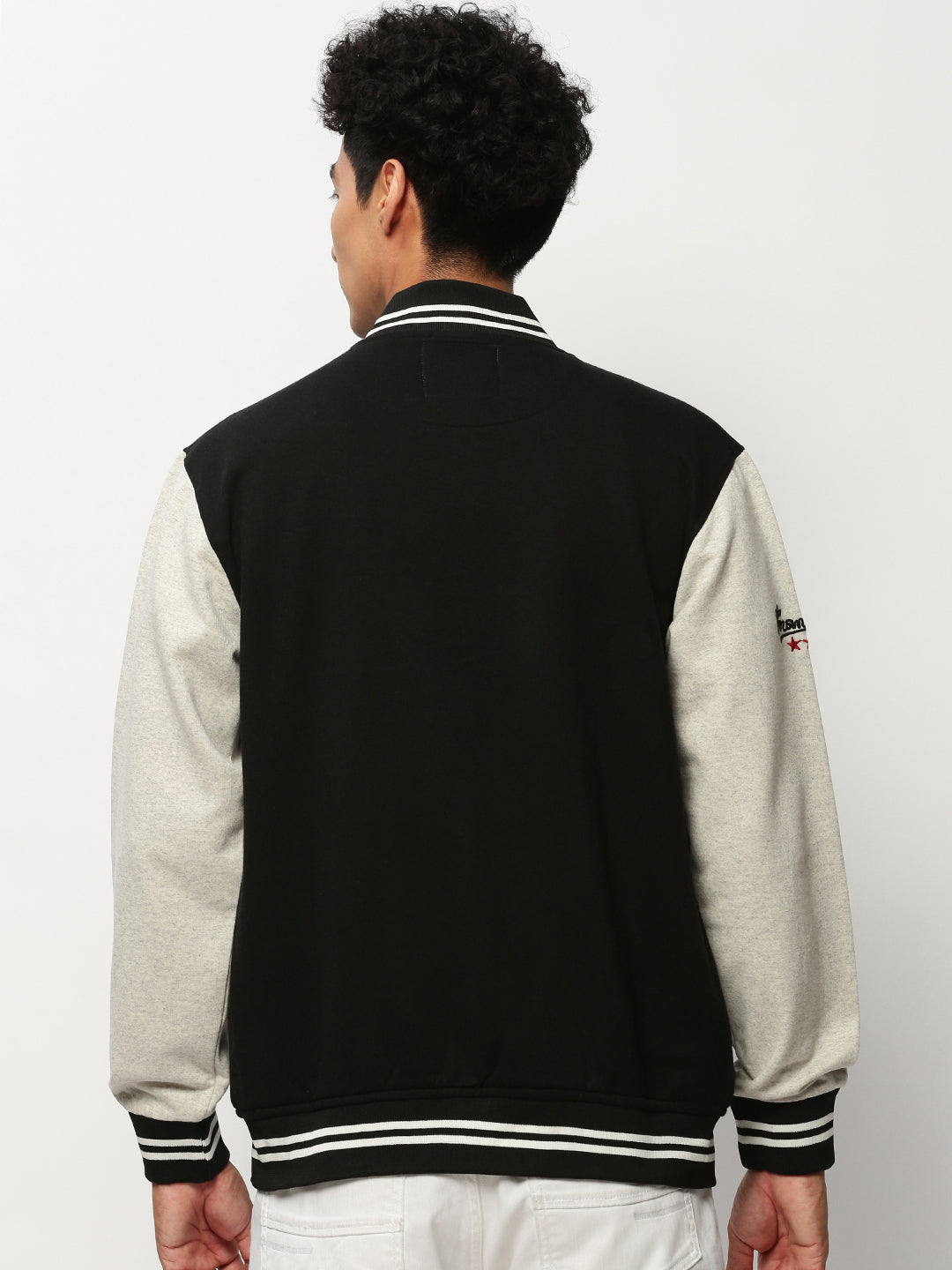 Men's Black Solid Casual Sweatshirts