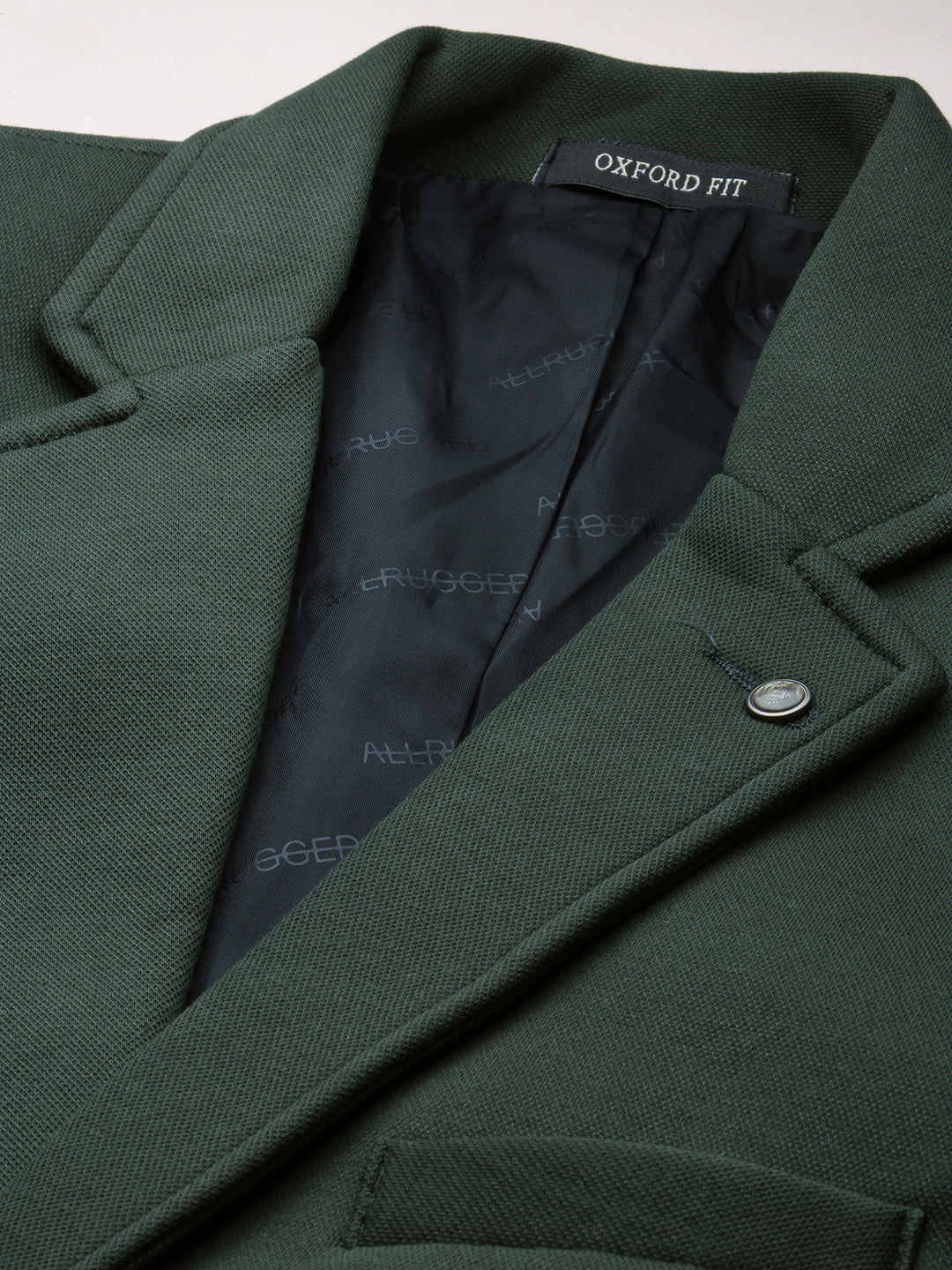 Men Green Solid Casual Blazers