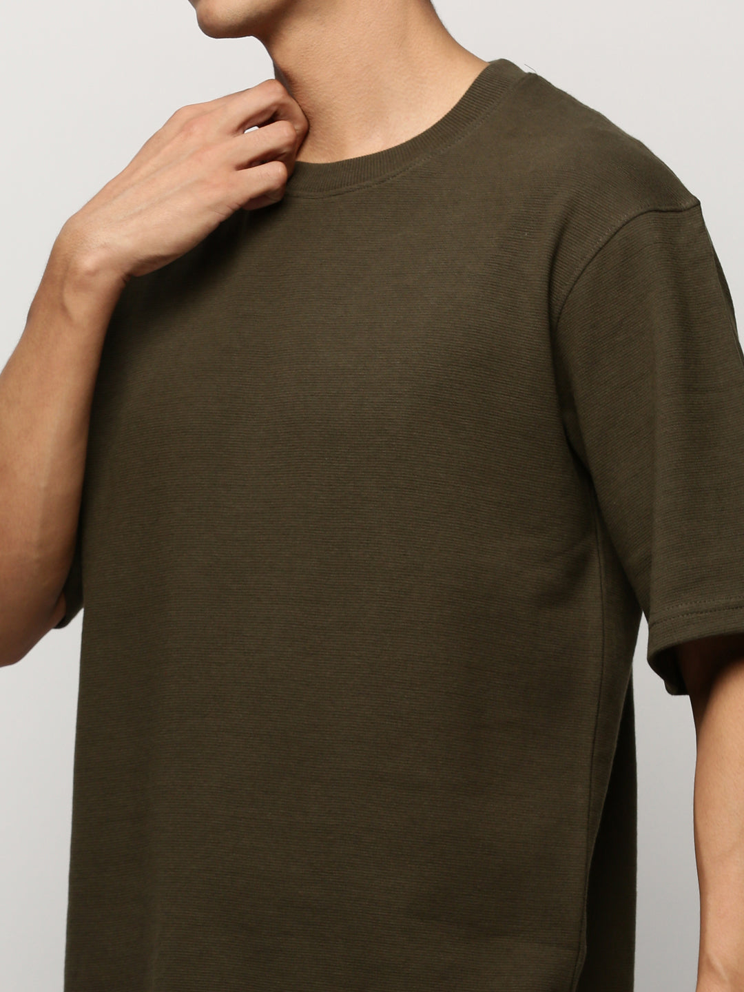 Men Green Solid Casual Co ords