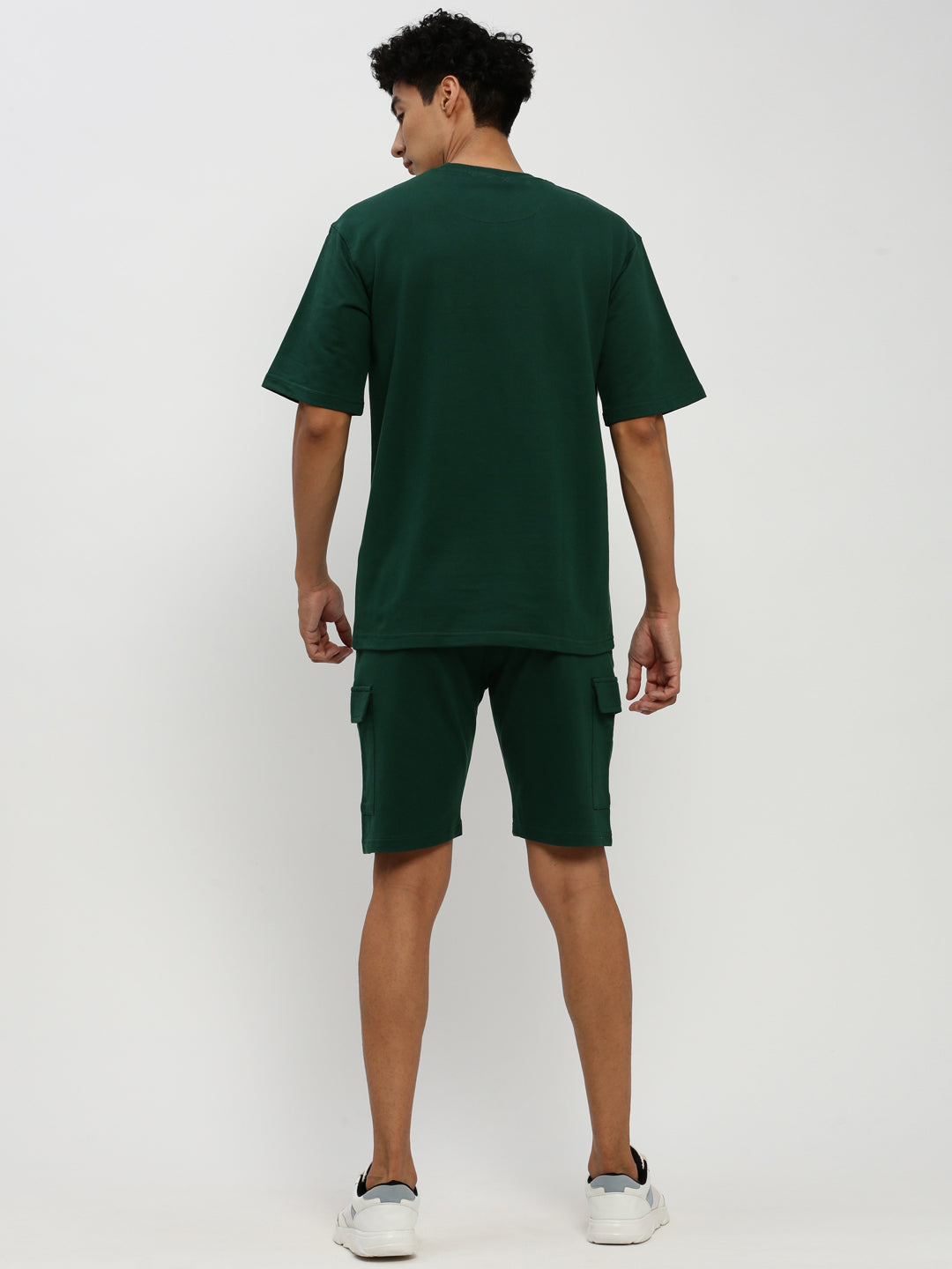 Men Green Solid Co ordSet