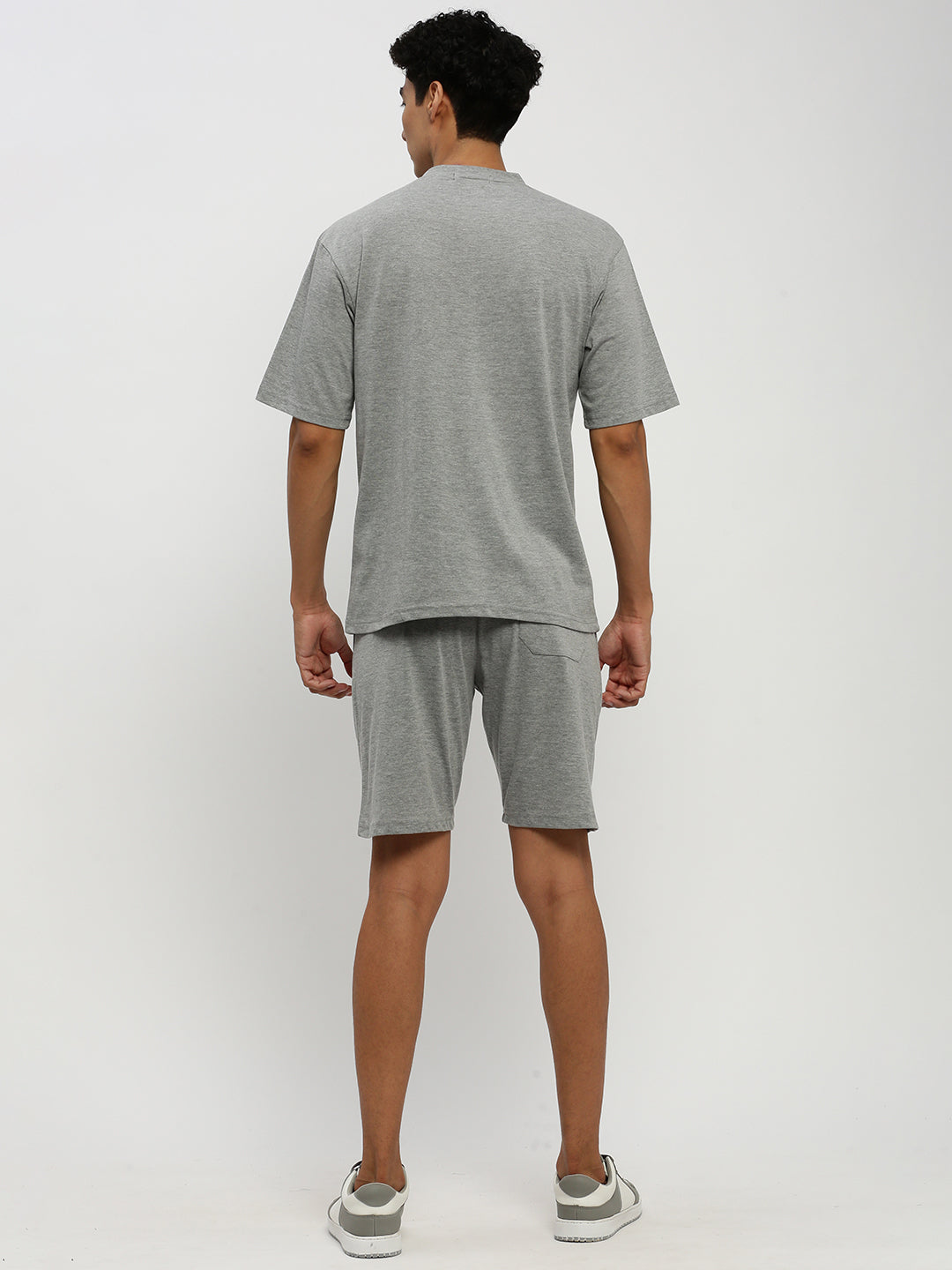 Men's Grey Round Neck Co-Ords Set