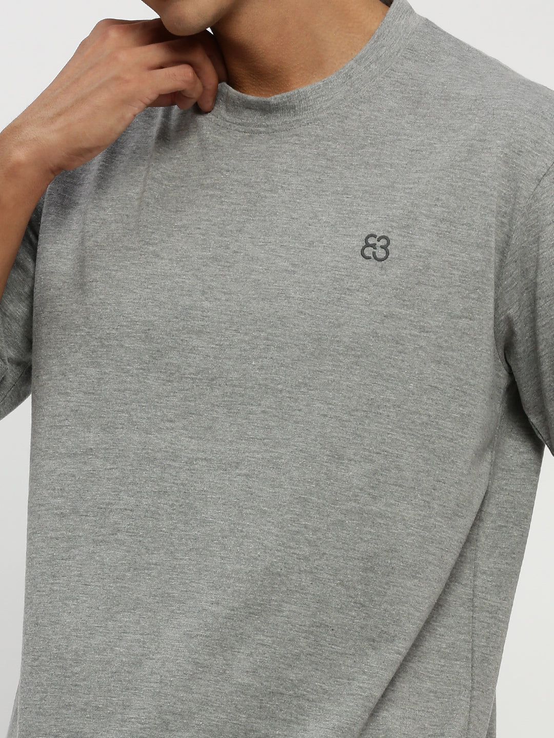 Men's Grey Round Neck Co-Ords Set