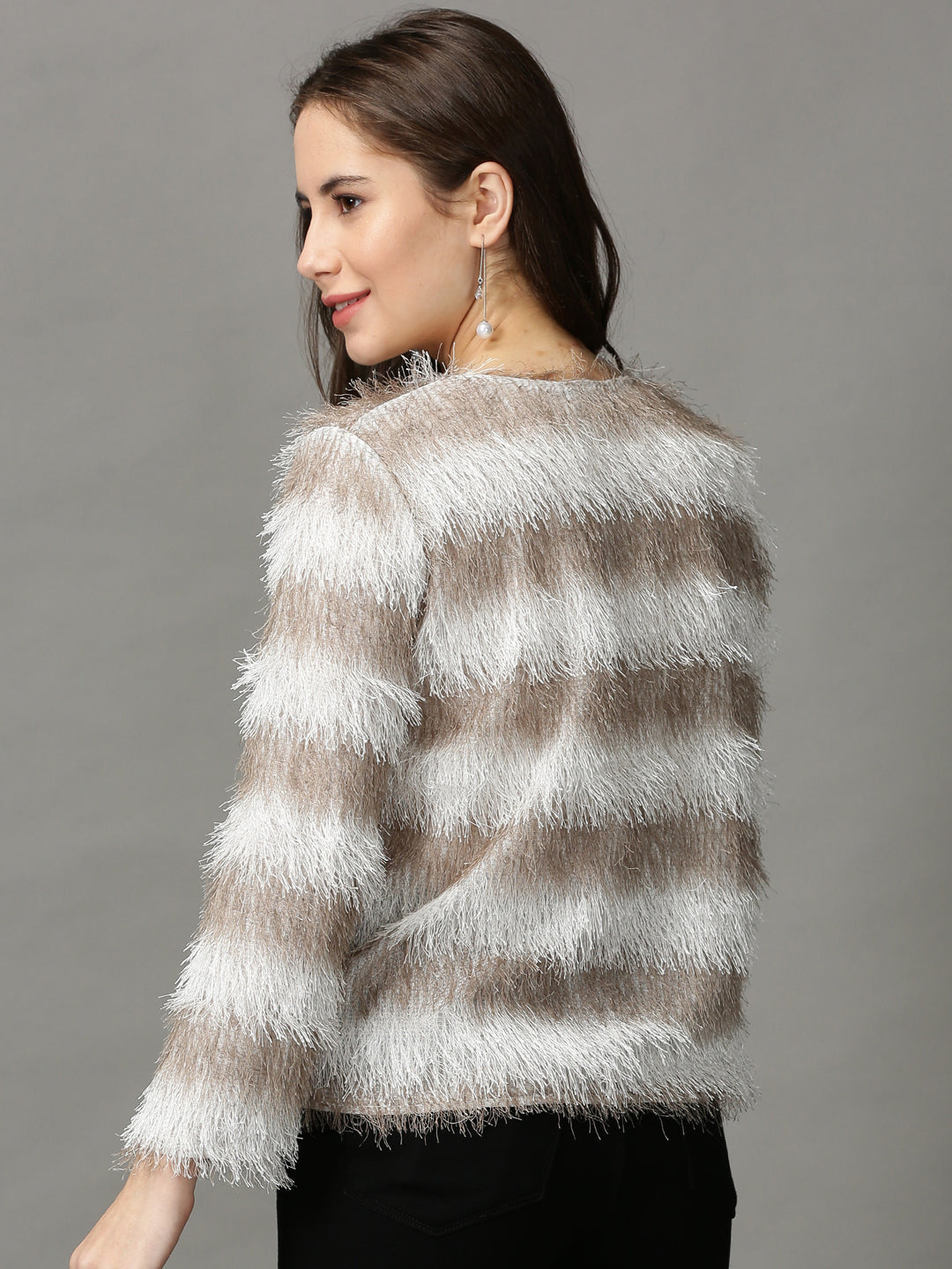 Women's Grey Solid Top