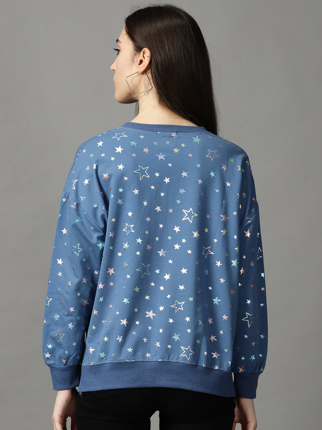 Women's Blue Printed Top
