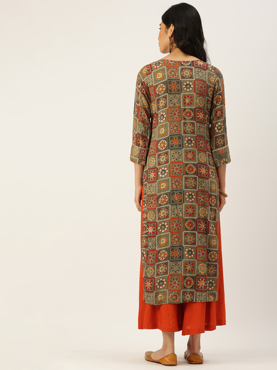 Women's Multicolour Printed Straight Kurtas