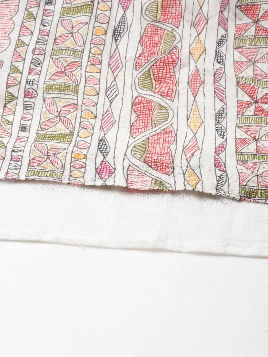 Women's Off White Printed Anarkali Kurta