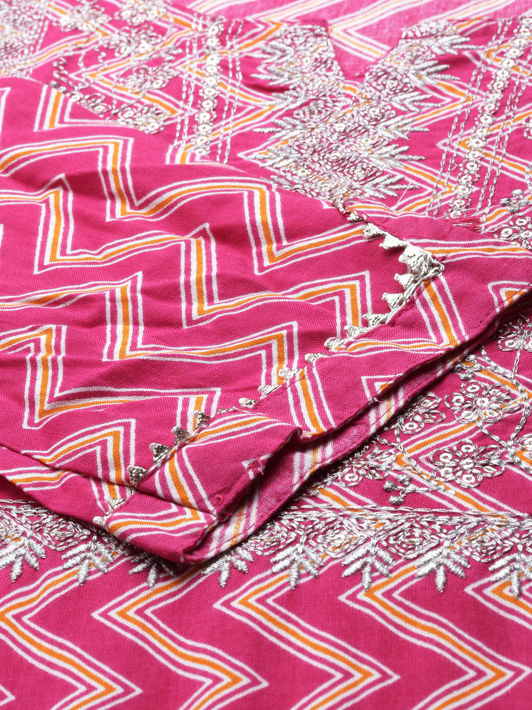 Women's Pink Printed Straight Kurta