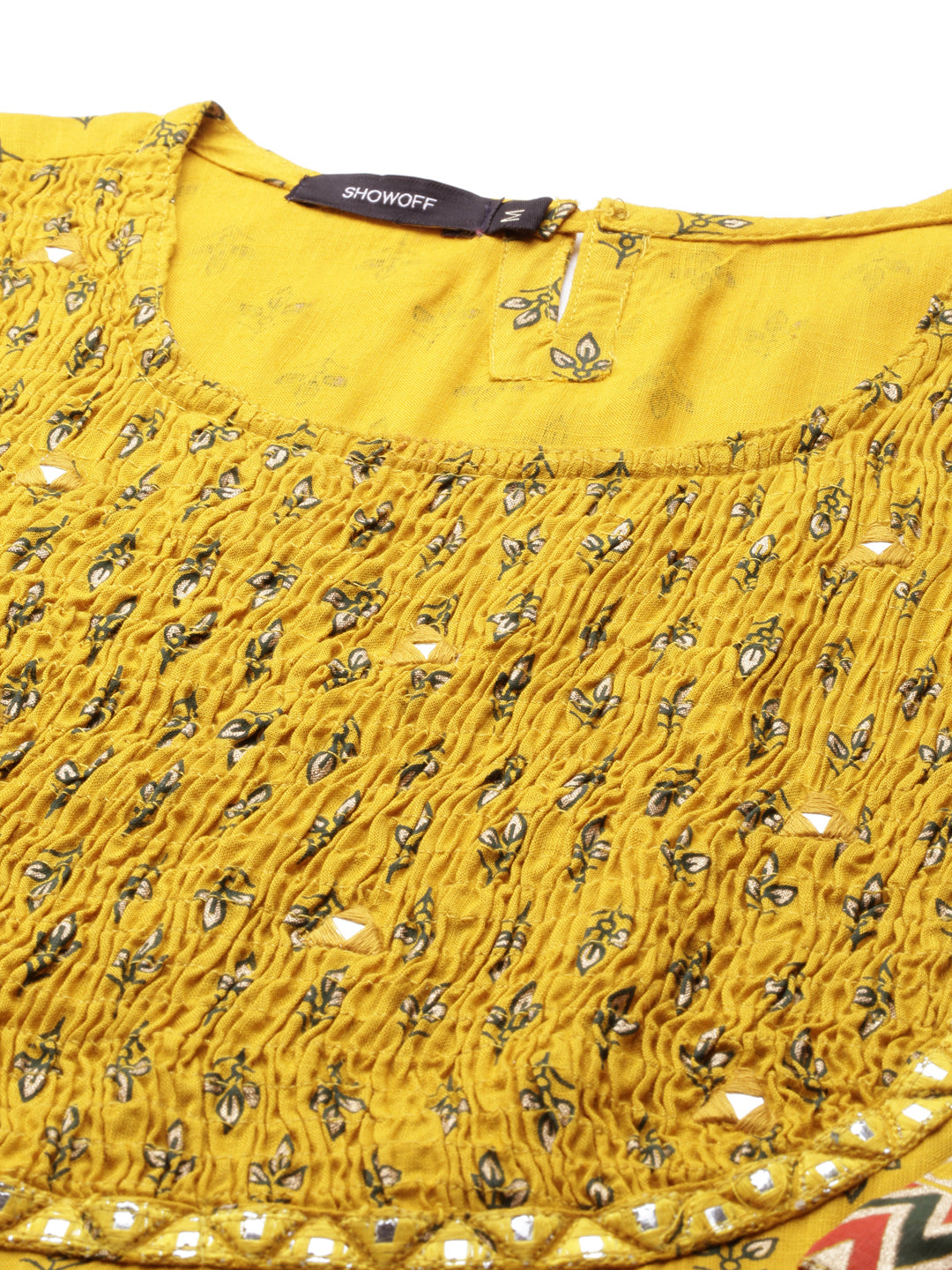 Women's Yellow Printed Straight Kurta