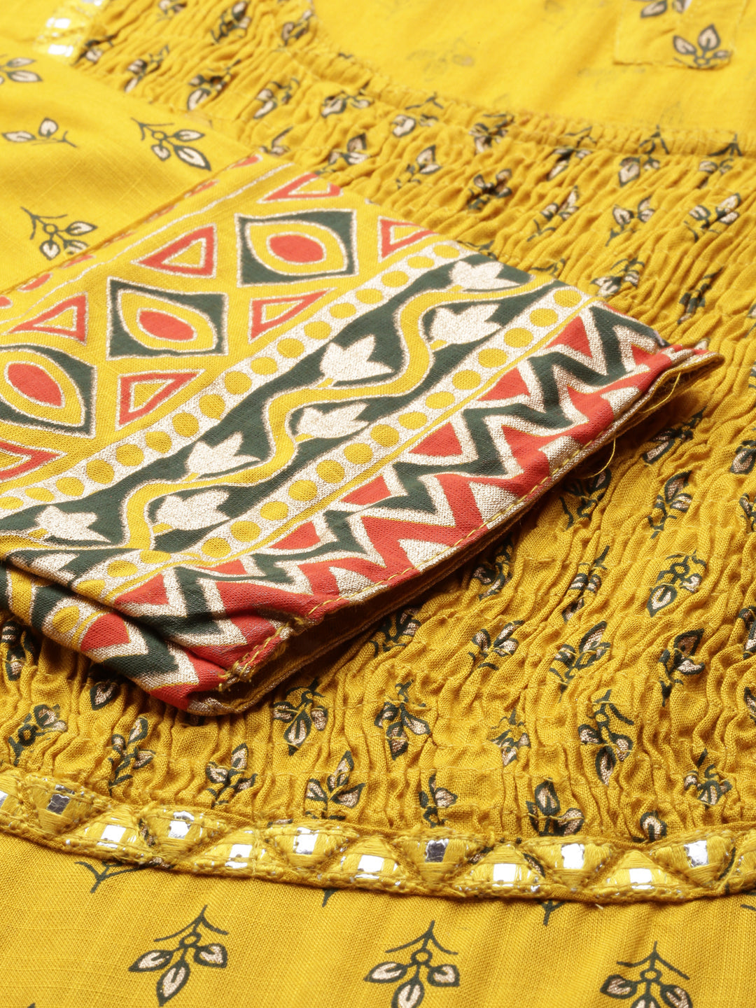 Women's Yellow Printed Straight Kurta