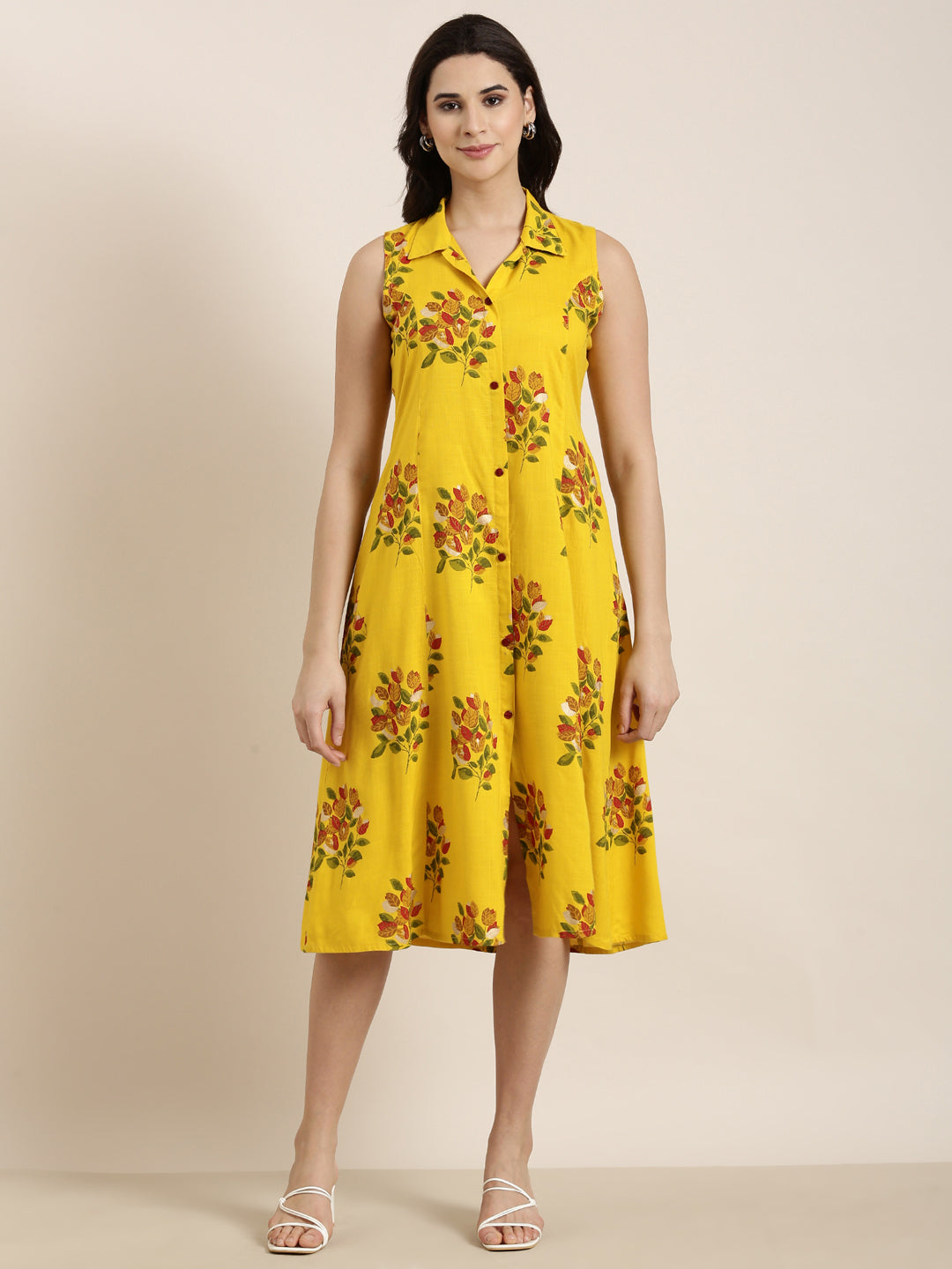 Women A-Line Floral Dress