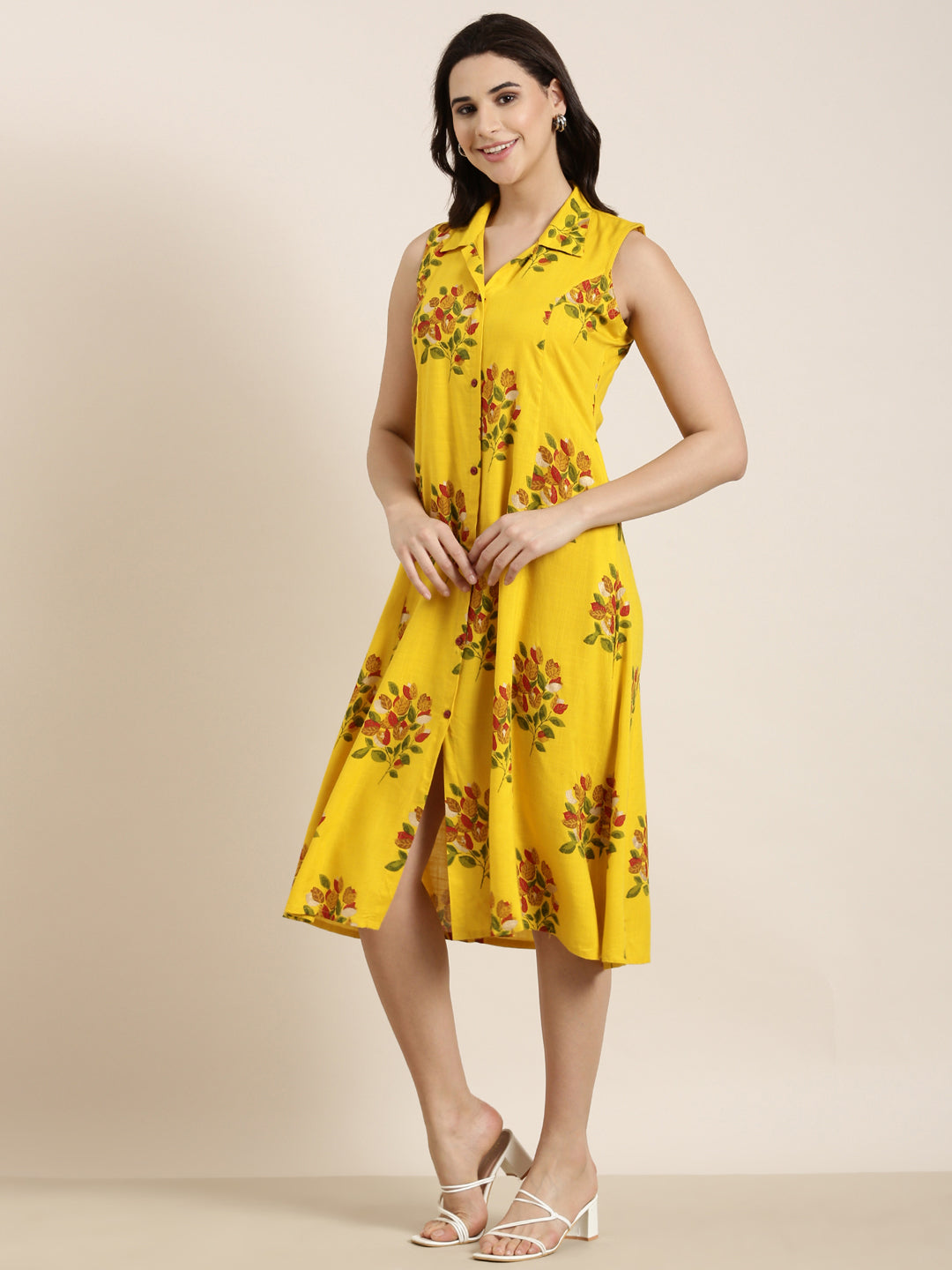 Women A-Line Floral Dress