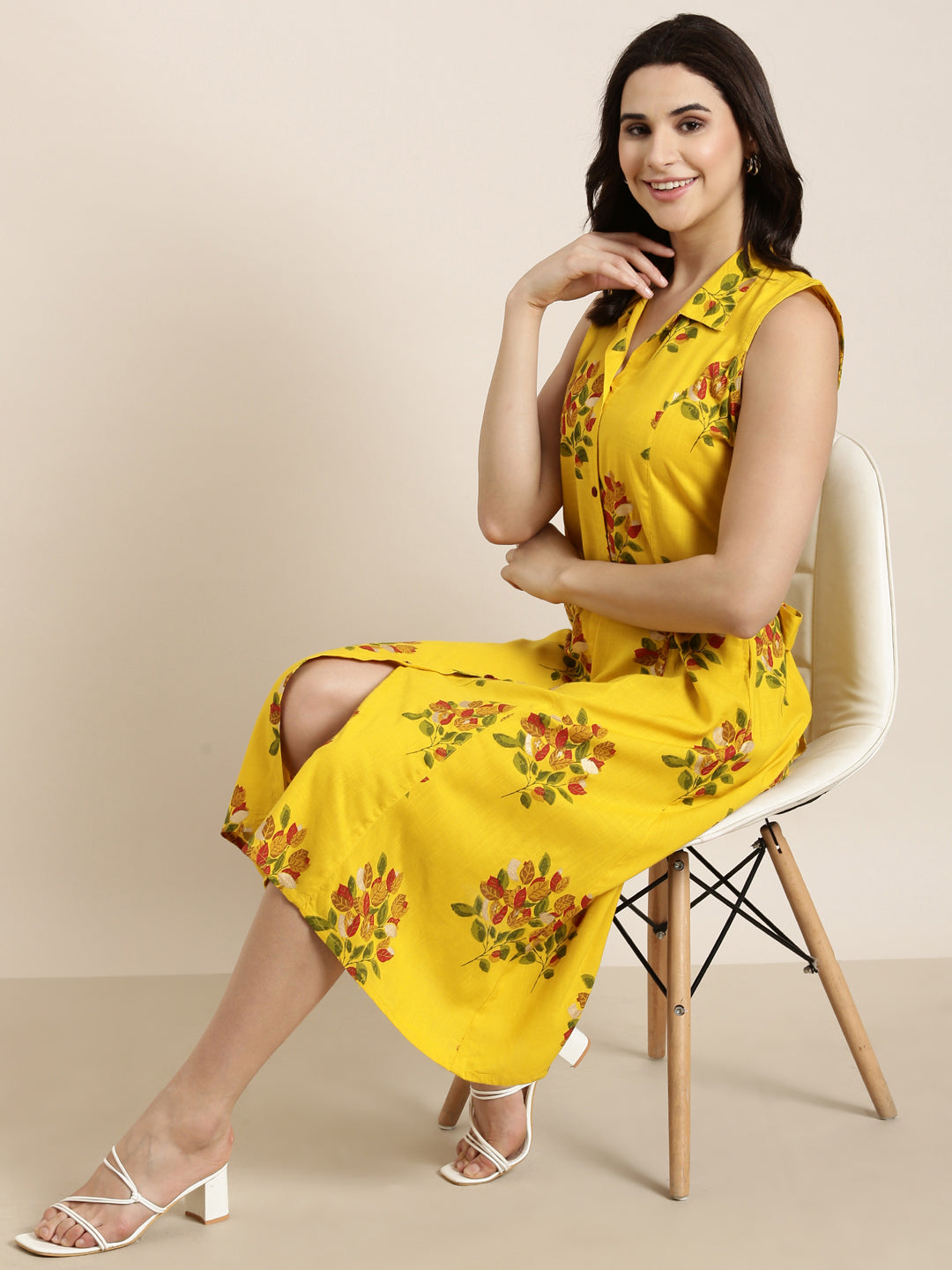 Women A-Line Floral Dress