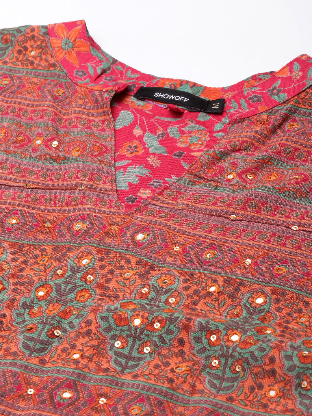 Women's Anarkali Pink Floral Kurta