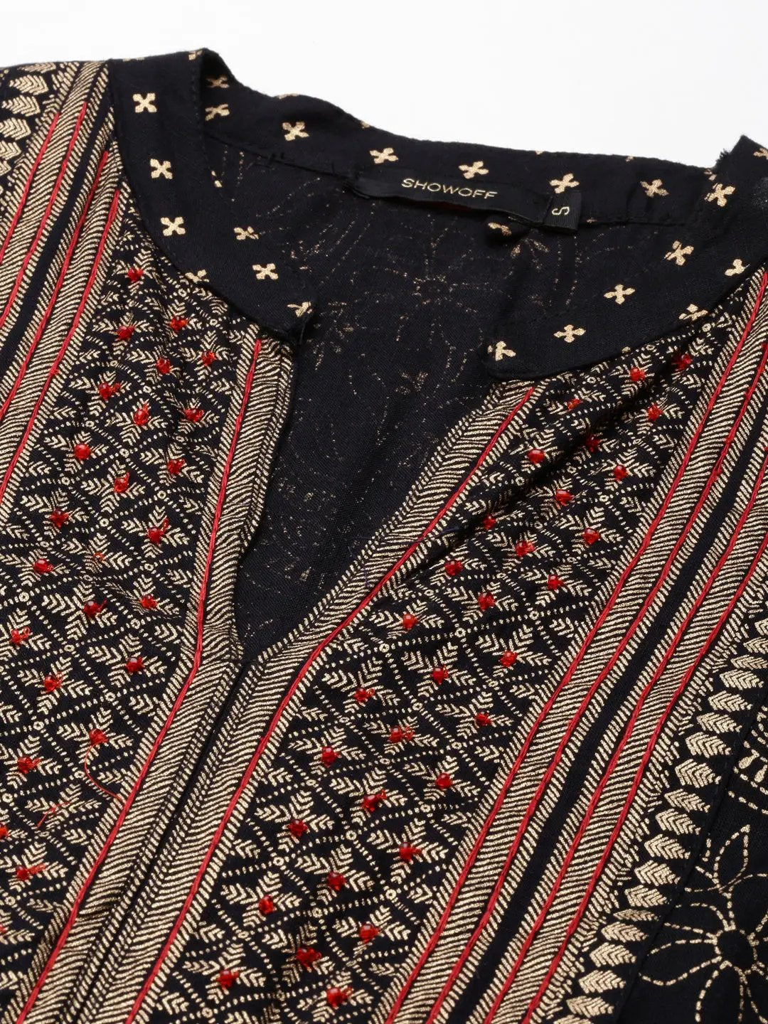 Women's Black Printed Anarkali Kurta