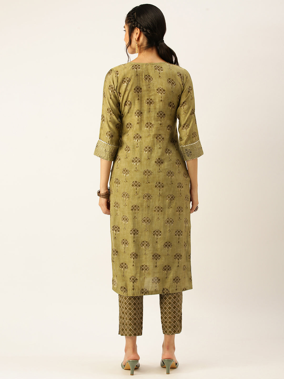 Women's Green Printed Kurta Sets