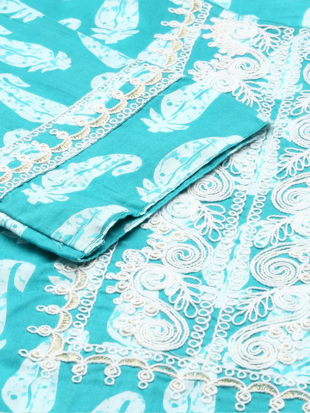 Women's Blue Printed Kurta Set