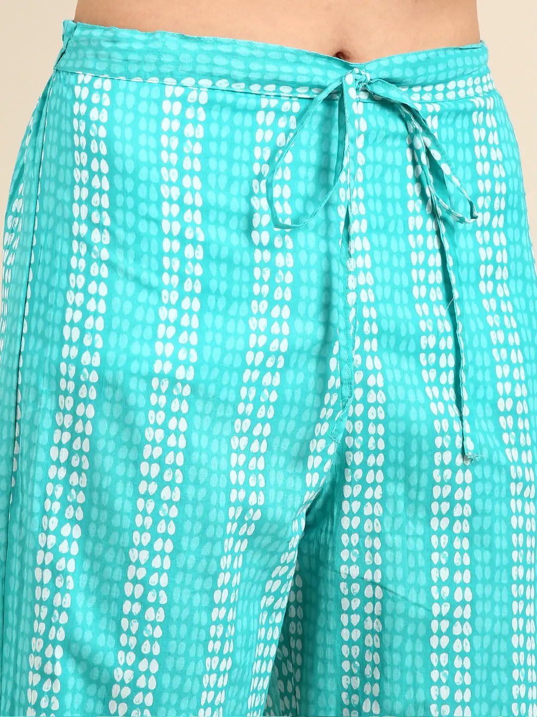 Women's Blue Printed Kurta Set
