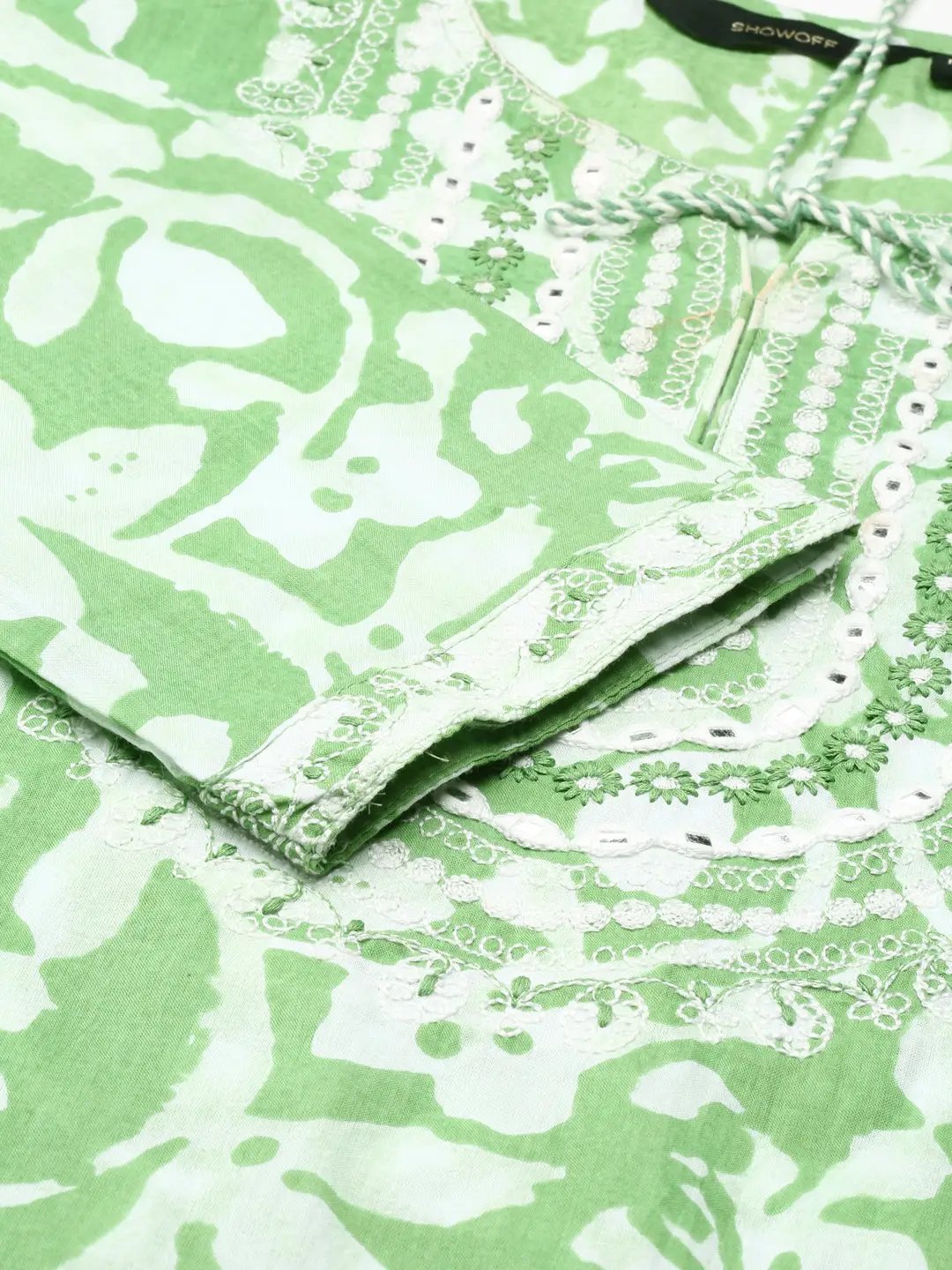 Women's Green Printed Kurta Set