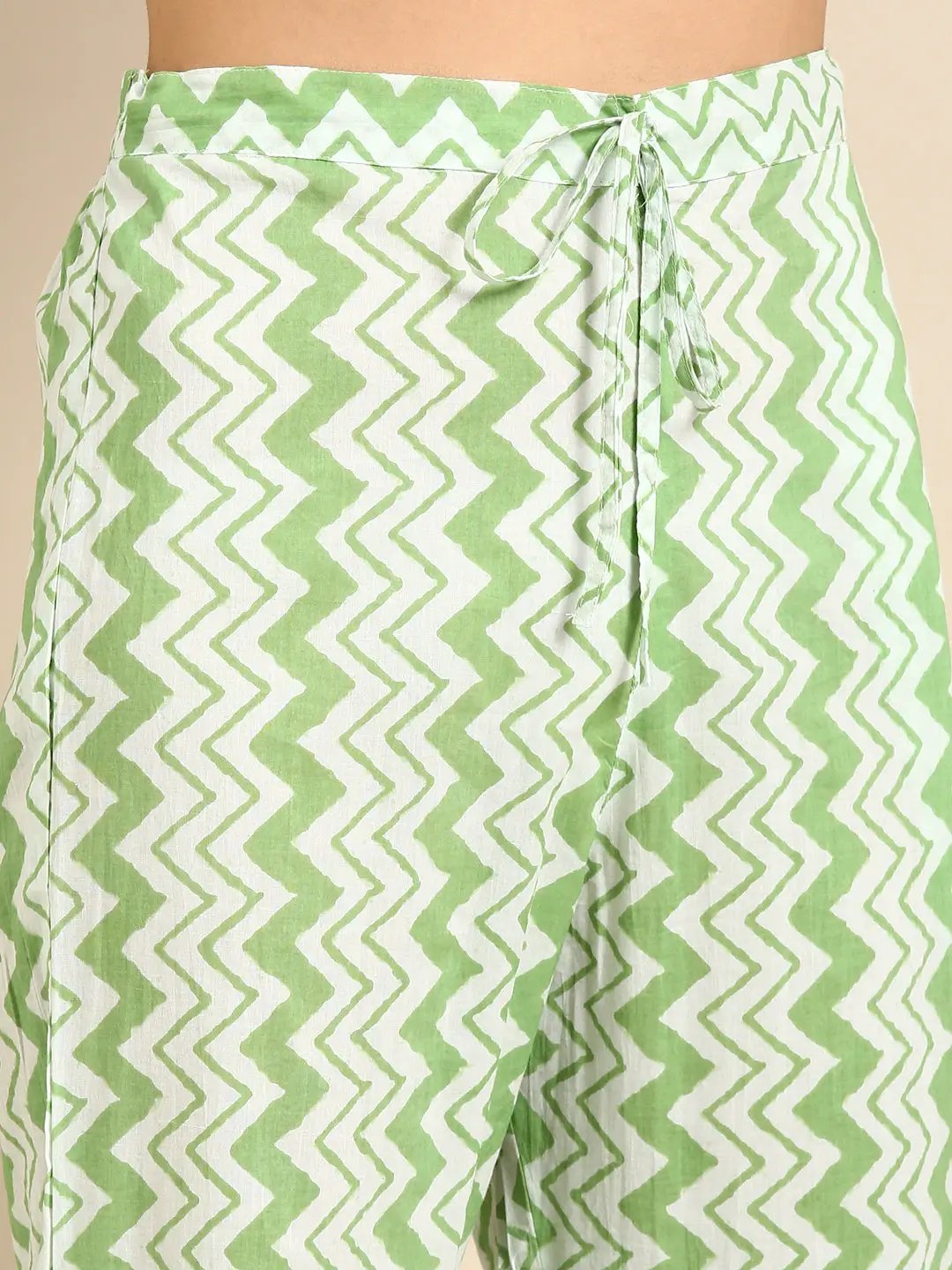 Women's Green Printed Kurta Set