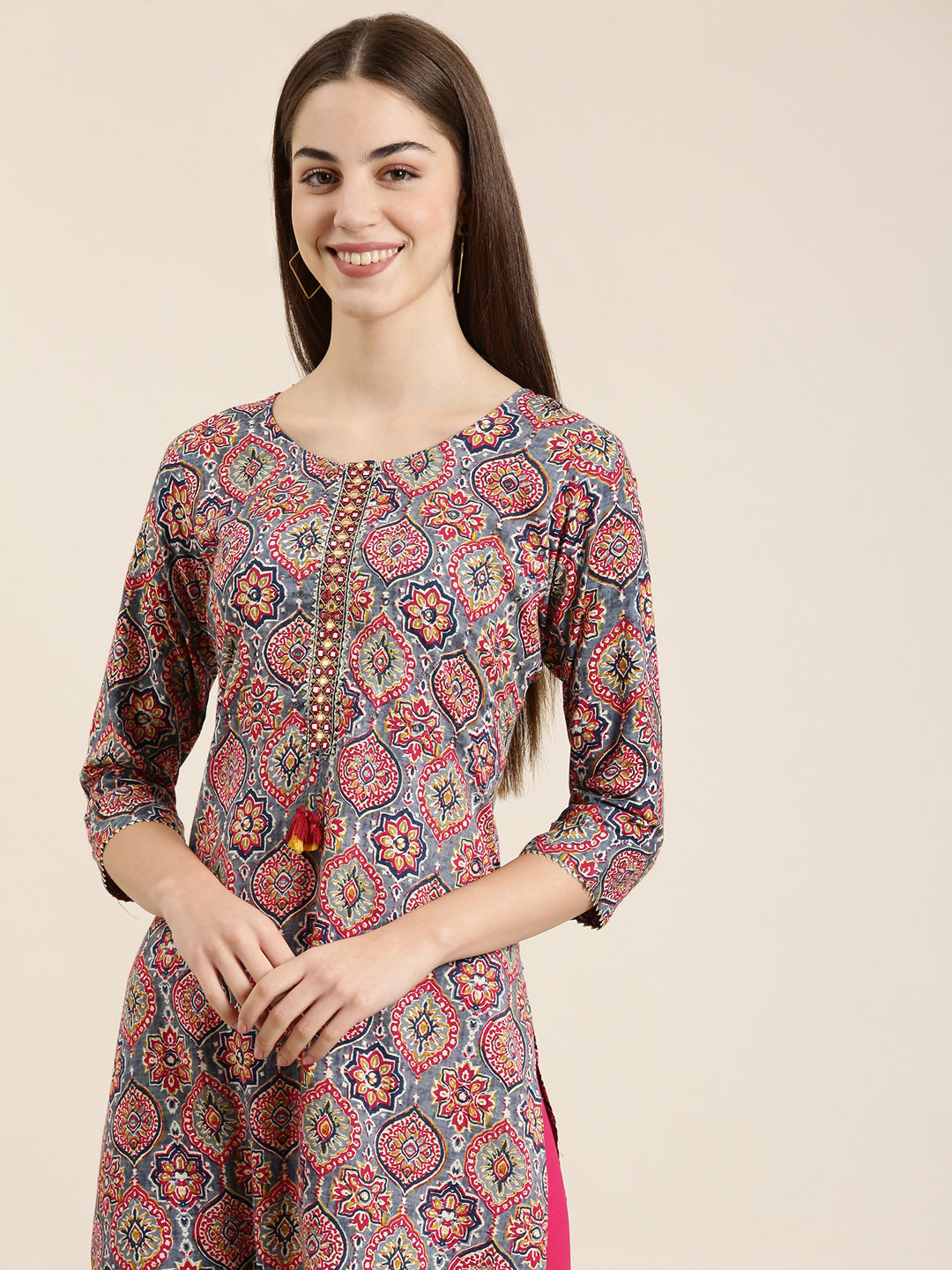 Women Multi Printed Straight Kurta