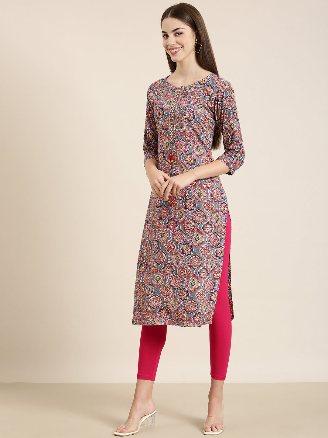 Women Multi Printed Straight Kurta