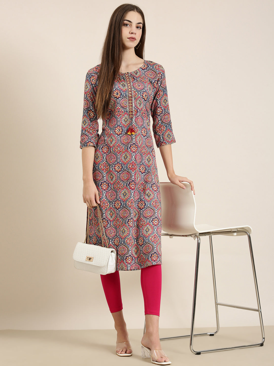 Women Multi Printed Straight Kurta