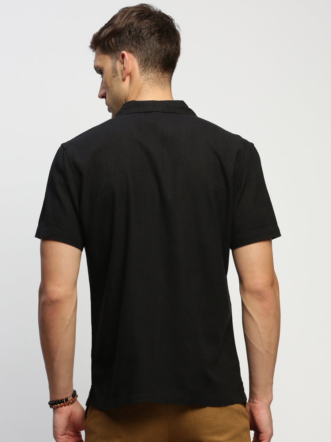 Men Black Solid Shirt