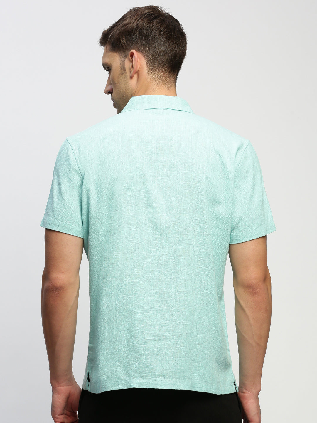 Men Green Solid Shirt