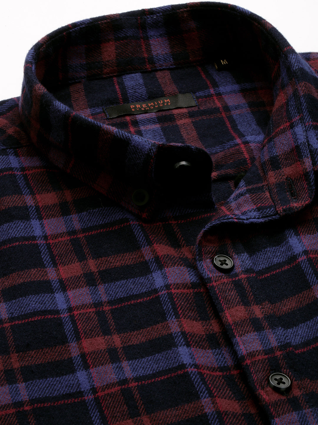 Men's Navy Checked Casual Shirt