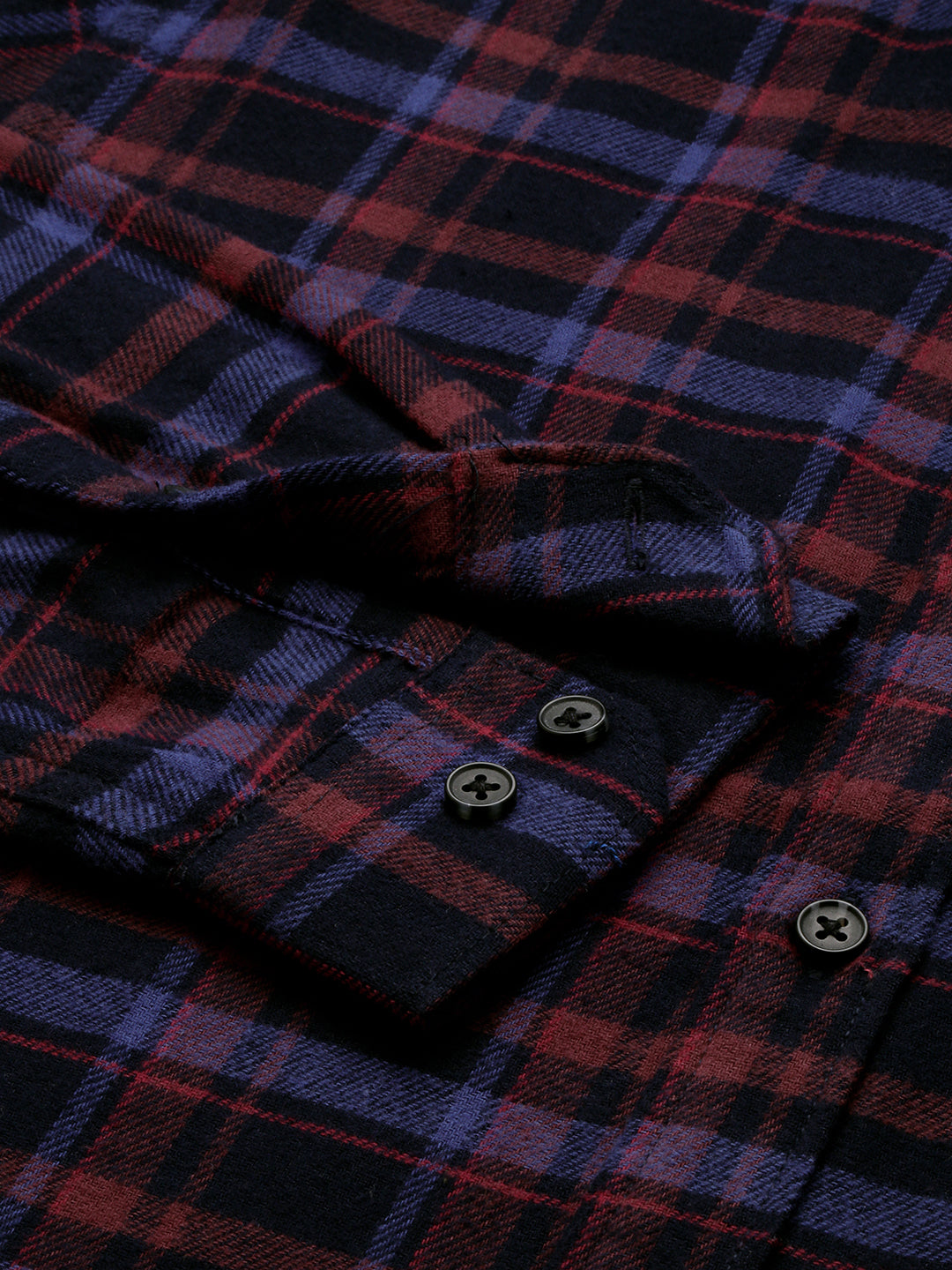 Men's Navy Checked Casual Shirt