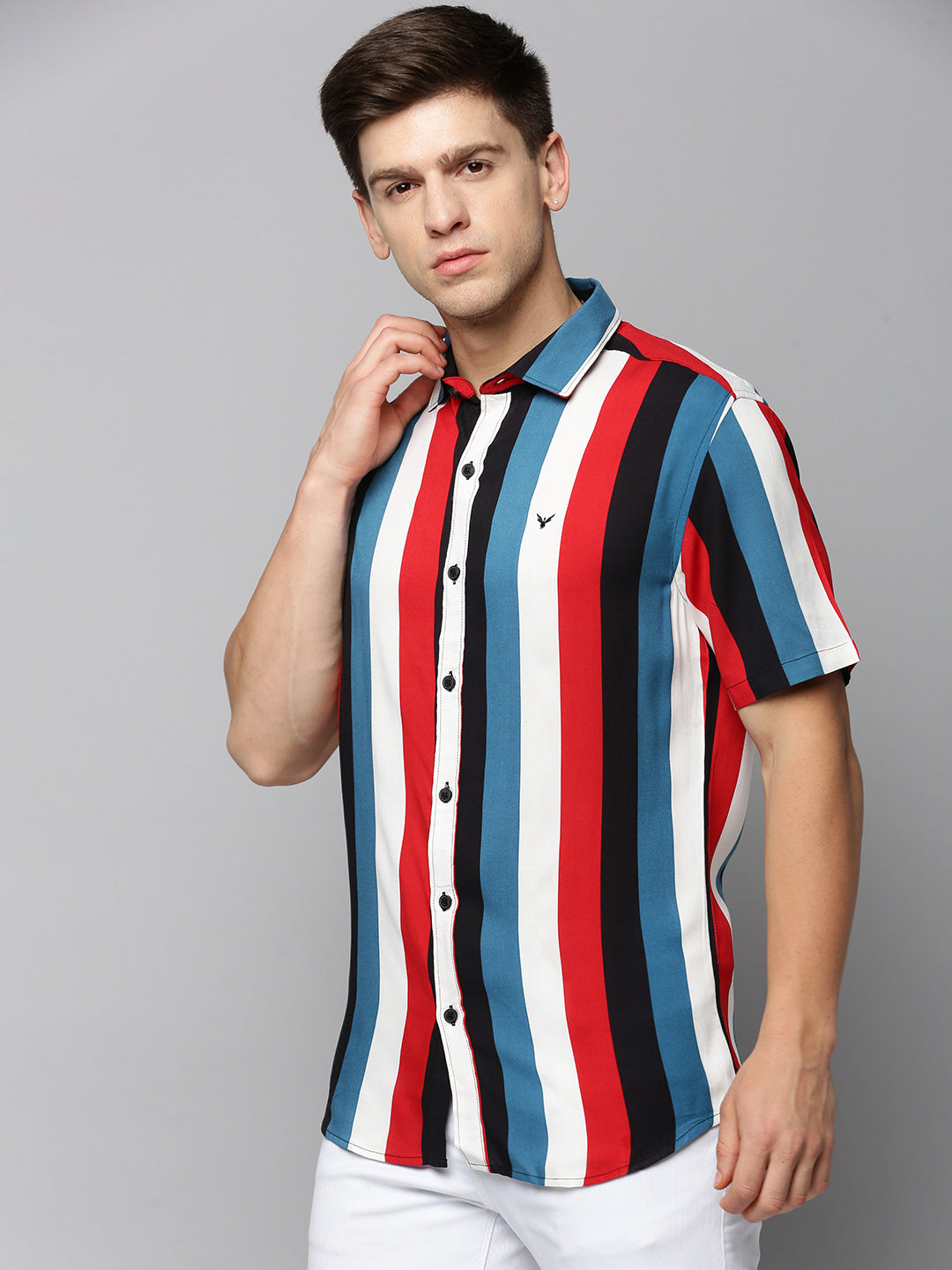 Men Multi Colourblock Casual Shirt