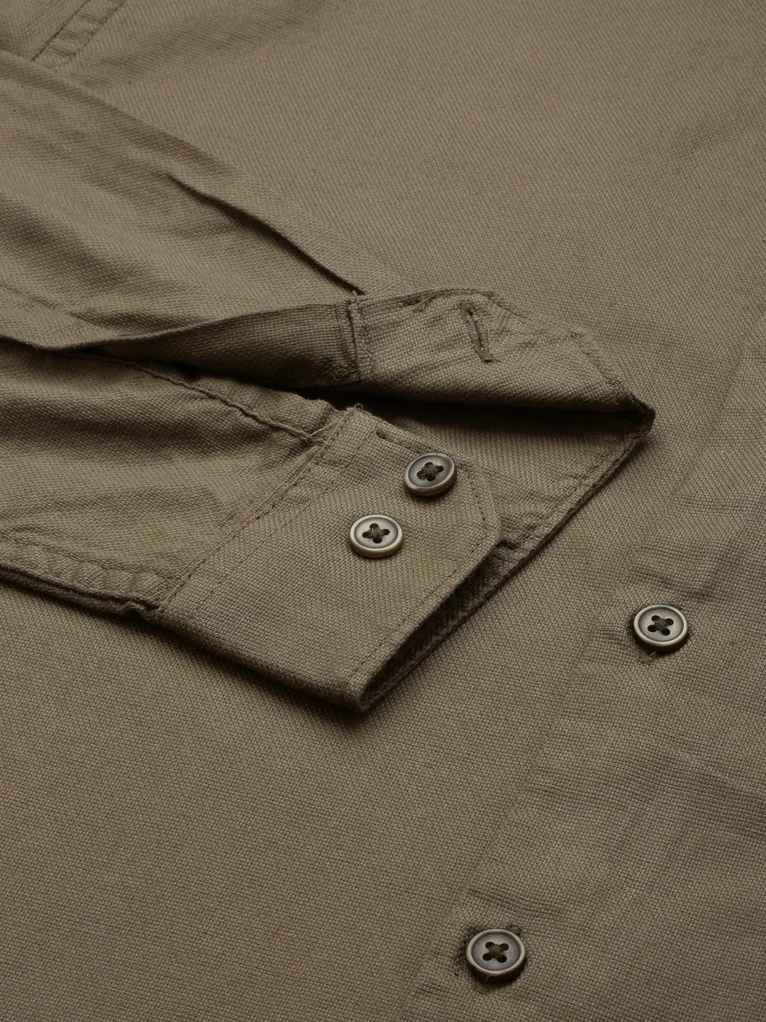 Men's Green Solid Casual Shirt