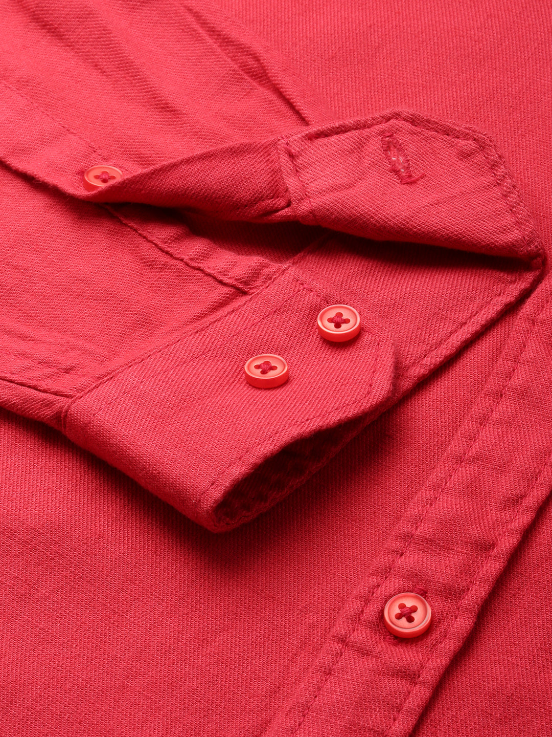 Men Magenta Solid Casual Shirt