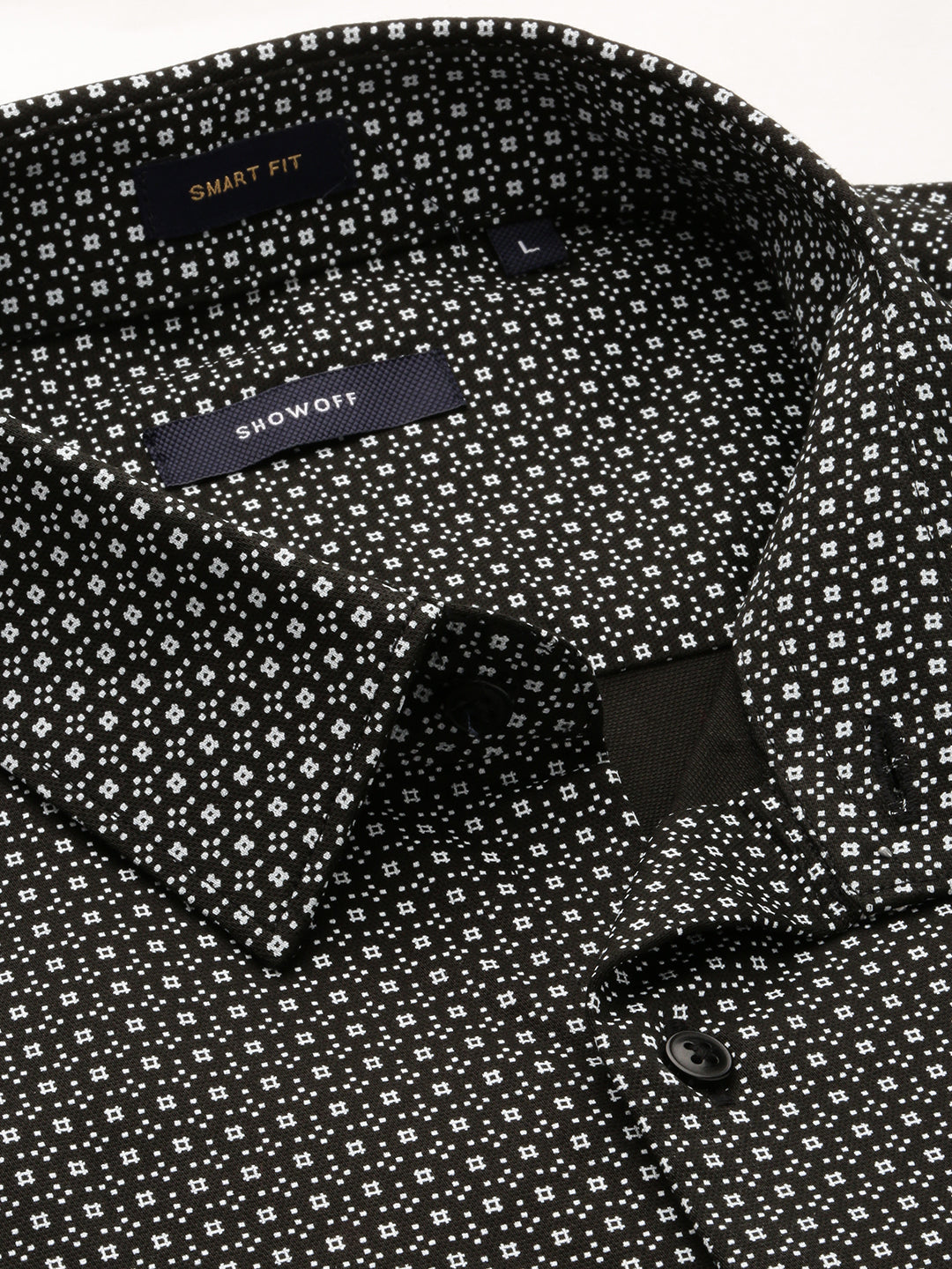 Men Black Printed Casual Casual Shirts