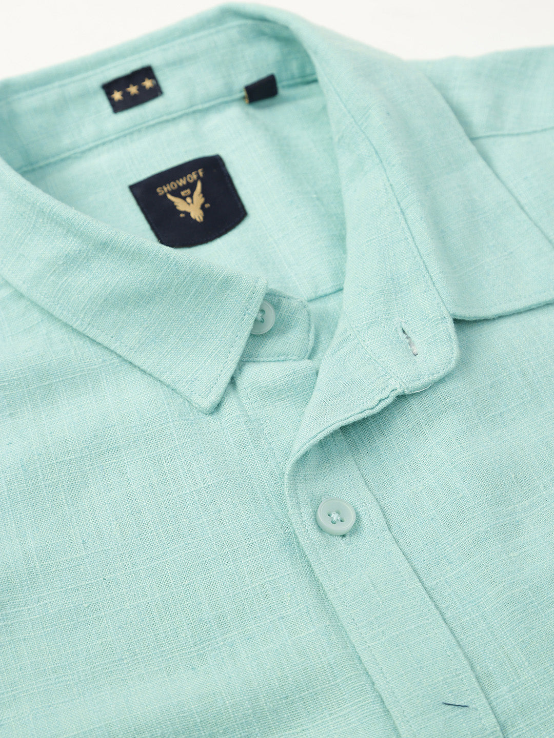 Men Green Solid Shirt