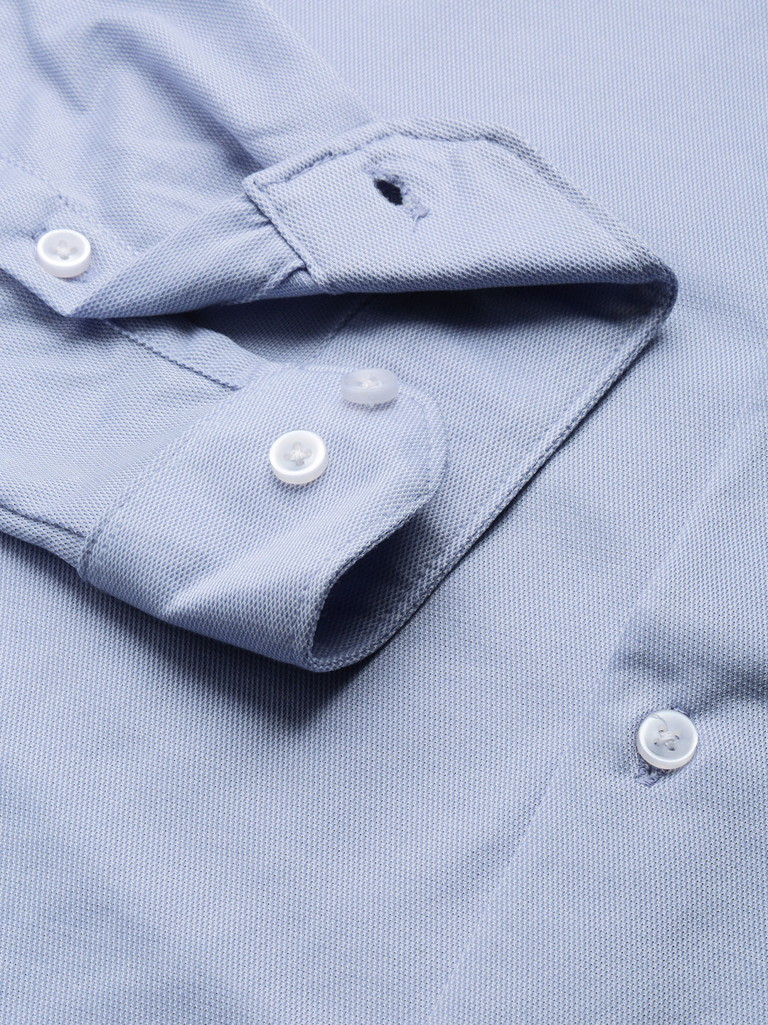 Men Blue Solid Casual Shirt