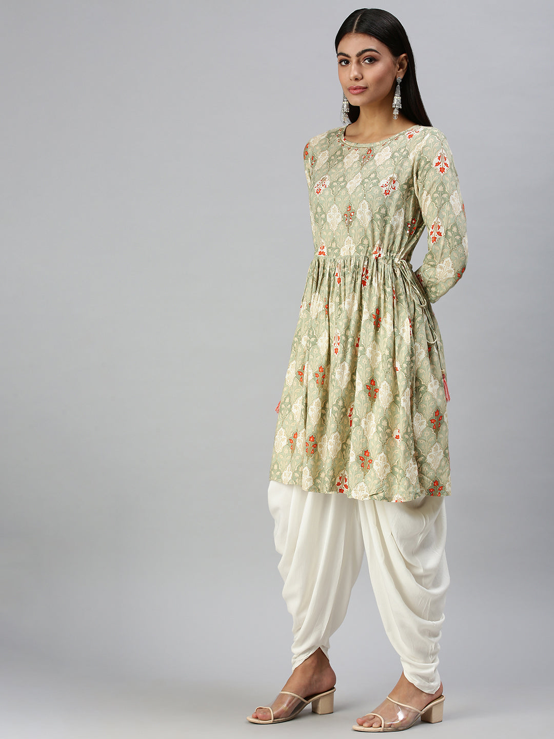 Women's Green Printed Kurta Sets