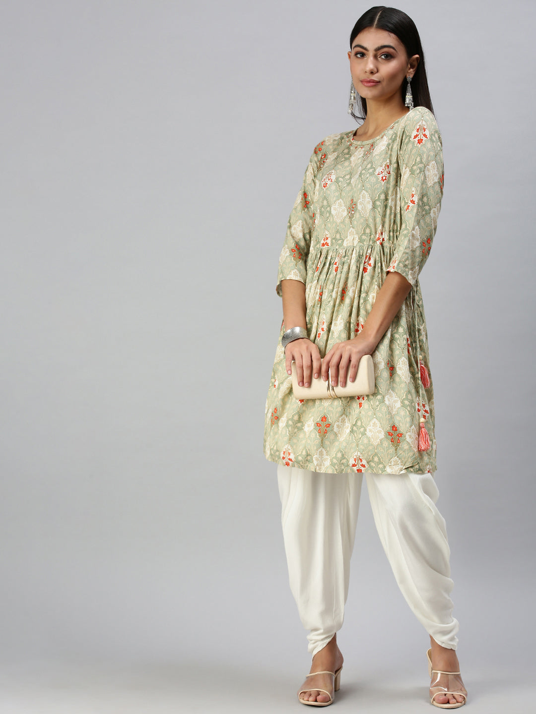 Women's Green Printed Kurta Sets