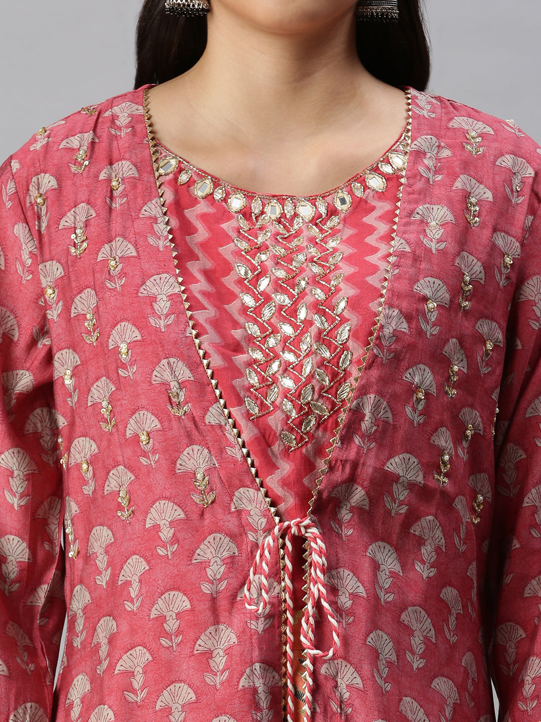 Women's Pink Printed Kurta Sets