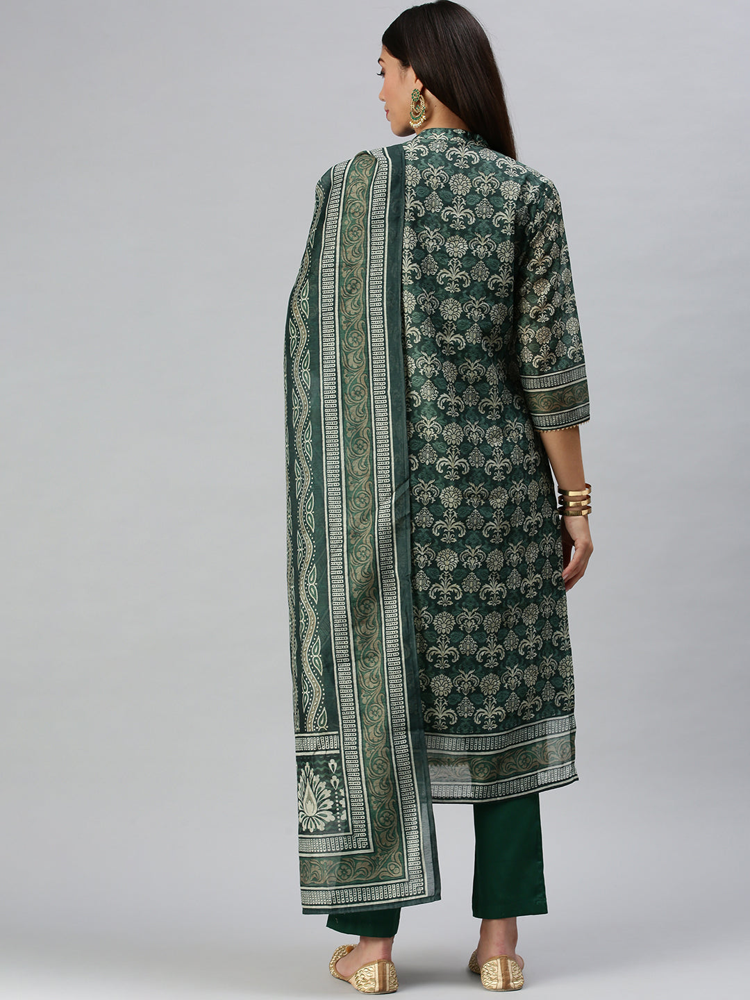 Women's Green Printed Kurta Sets