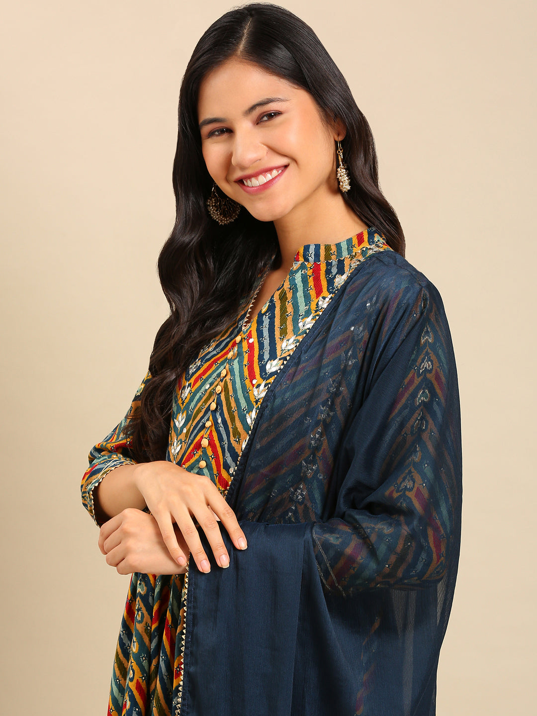 Women's Multicolour Printed Kurta Set